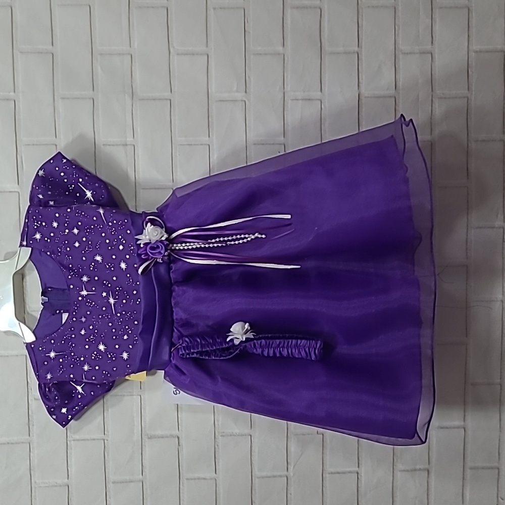 NWT Girls deep Purple dressy dress.